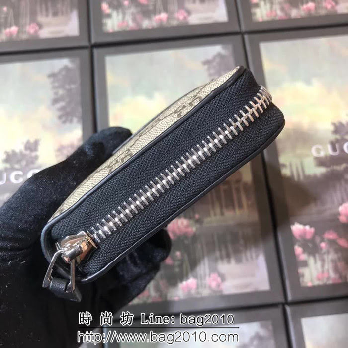 GUCCI古馳 原單 男士經典拉鏈包皮夾 451249 克皮PVC WTG1348